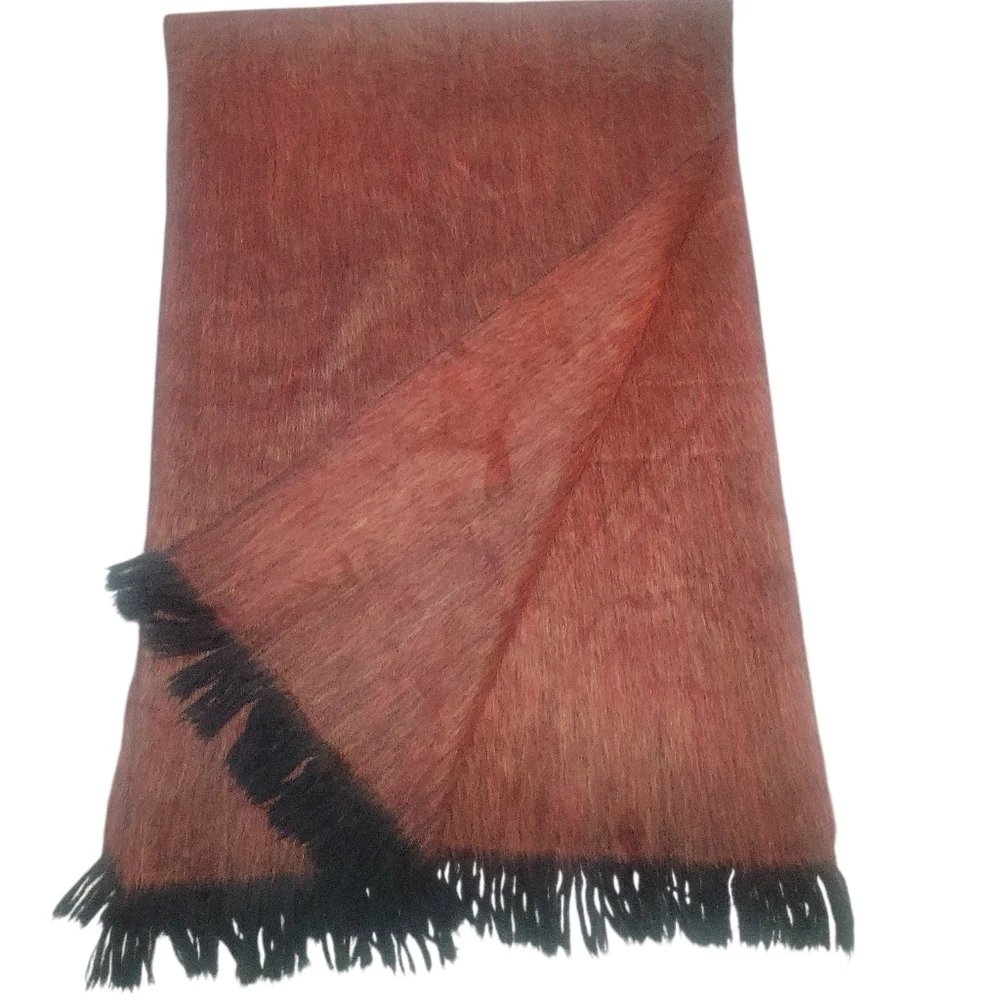 Unisex Textured Reversible Elegant Brown and Black Scarf Shawl Wrap 23